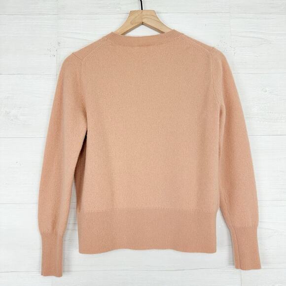J.Crew Cashmere Sweater Women S Classic Fit Crewneck Pale Guava Quiet Luxury - Picture 7 of 16